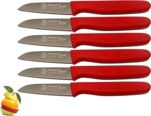Sürmene Sürbısa 061007 Meyve Bıçağı 6 Lı Set Kırmızı