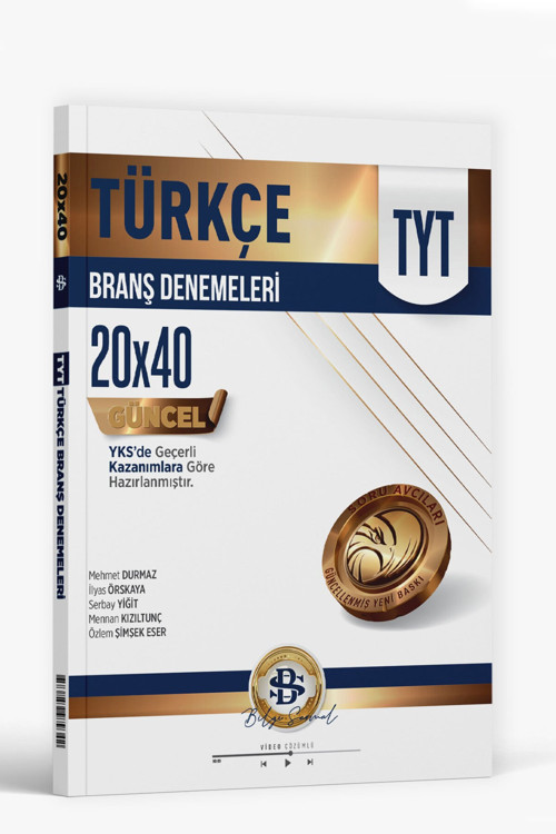 TYT Türkçe 20 x 40 Branş Denemeleri+PARAGRAF SORU BANKASI HEDİYE!!