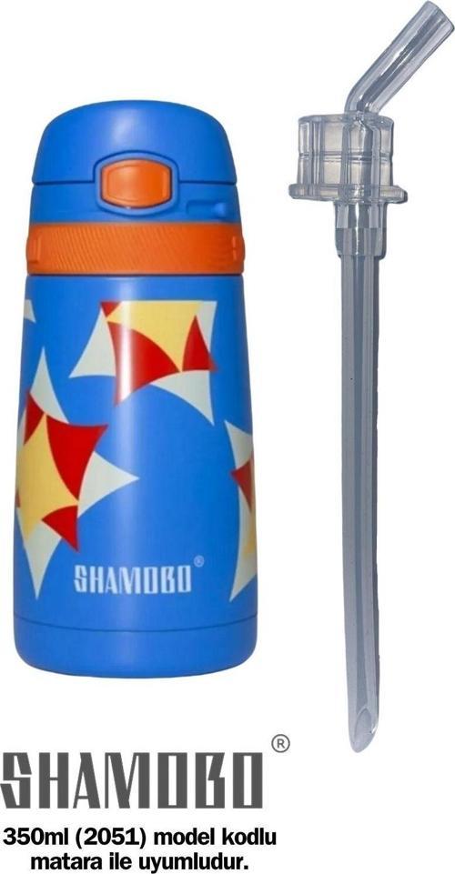 (YEDEK PİPETLİ) Mavi 350 ml Paslanmaz Çelik Pipetli Çocuk Matara Vagonlife