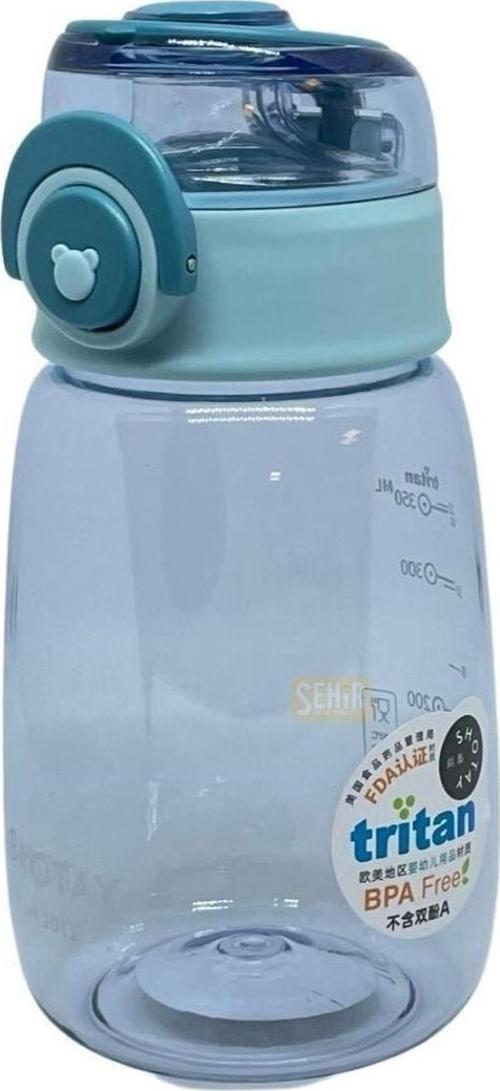 480ml Sevimli Ayıcık Rahat İçim Ölçü Skalalı Tritan Su Matarası