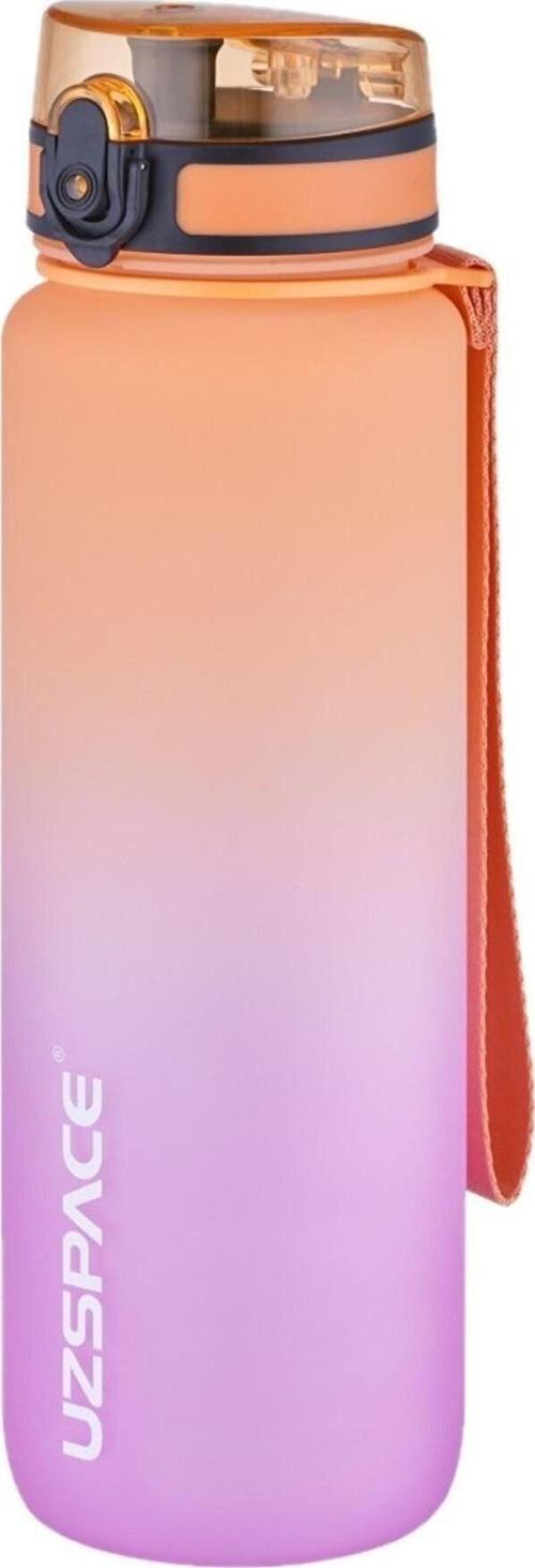 1000ml Büyük Boy Soft Touch Çift Renk Motivasyon Tritan Su Matarası