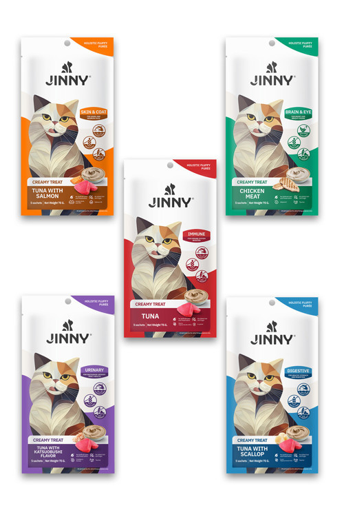 5 'li Karışık Paket Creamy Kedi Ödülü 15 gram X 25 Şase