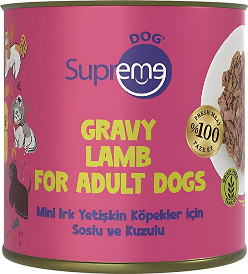 Soslu ve Kuzulu Küçük Irk Yetişkin Köpek Konserve Maması 200gr