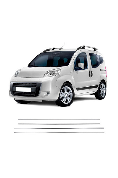 Fiat Fiorino Uyumlu 2007-2015 Krom Ön Tampon Çıtası 4 Parça Paslanmaz Çelik