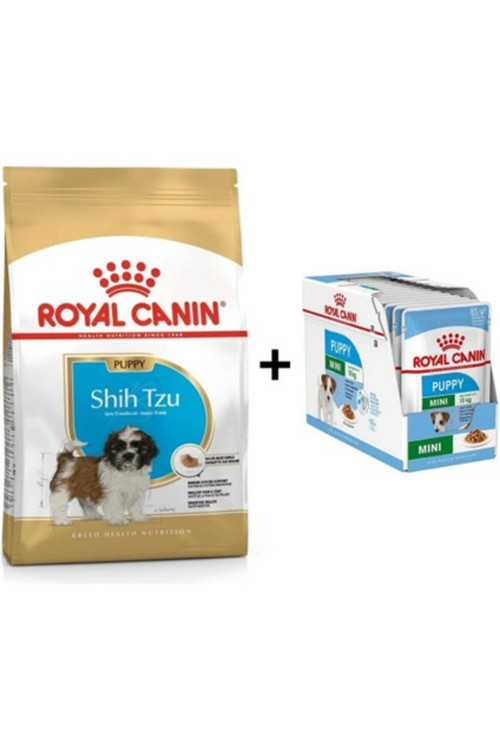 Shih Tzu Puppy Yavru Köpek Maması 1.5 kg + 12 Adet Yaş Mama CK563511