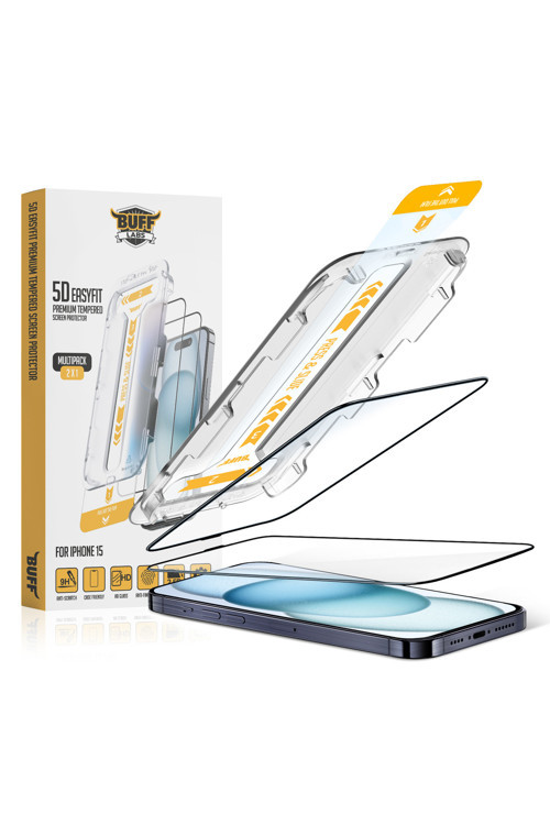 Buff iPhone 15 5D EasyFit Screen Protector