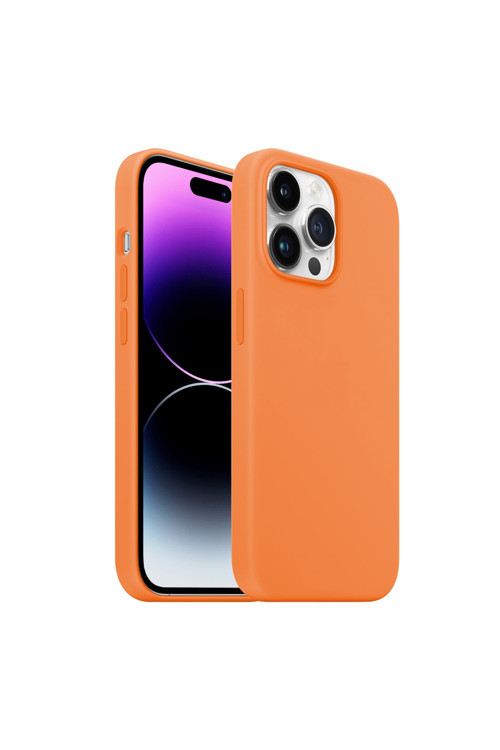 Buff Iphone 14 Pro Max Rubber Fit Kılıf Light Orange