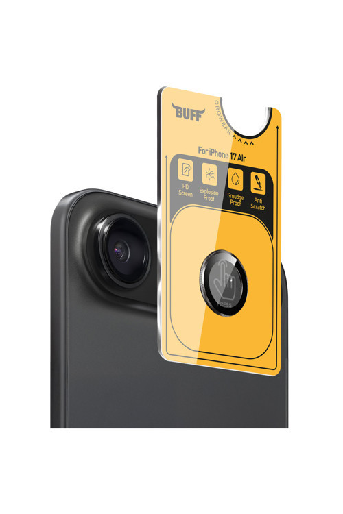 Buff iPhone 17 Air Metal Kamera Lens Koruyucu Black