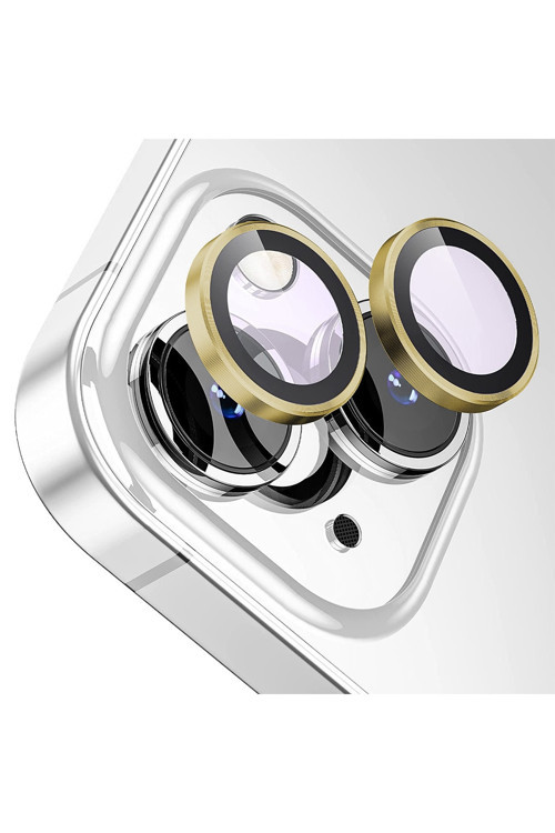 Buff iPhone 13 / 13 Mini Kamera Metal Lens Koruyucu Gold