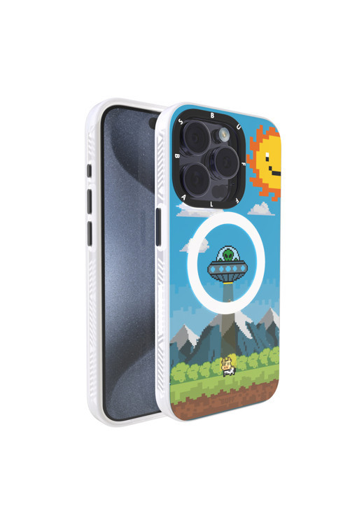 Buff iPhone 15 Pro MagKit Desenli Kılıf UFO