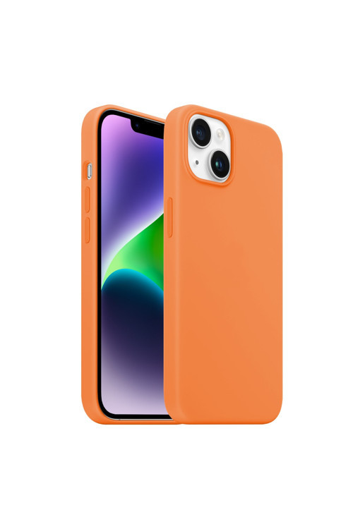 Buff Iphone 14 Plus Rubber Fit Kılıf Light Orange