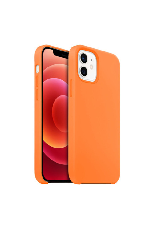 Buff Iphone 12 / 12 Pro Rubber Fit Kılıf Light Orange