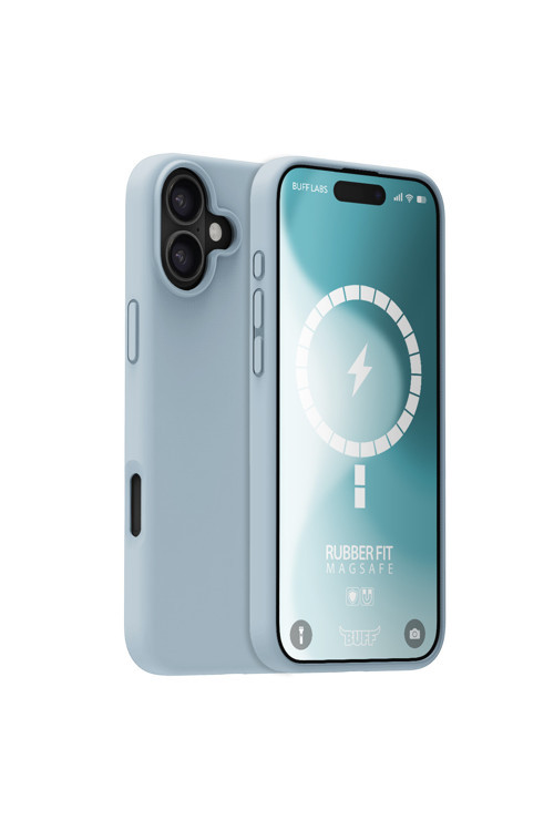 Buff iPhone 16 Magsafe Rubber Fit Silikon Kılıf Light Blue