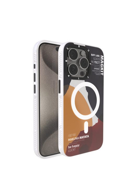 Buff iPhone 15 Pro Max MagKit Desenli Kılıf Hakuna
