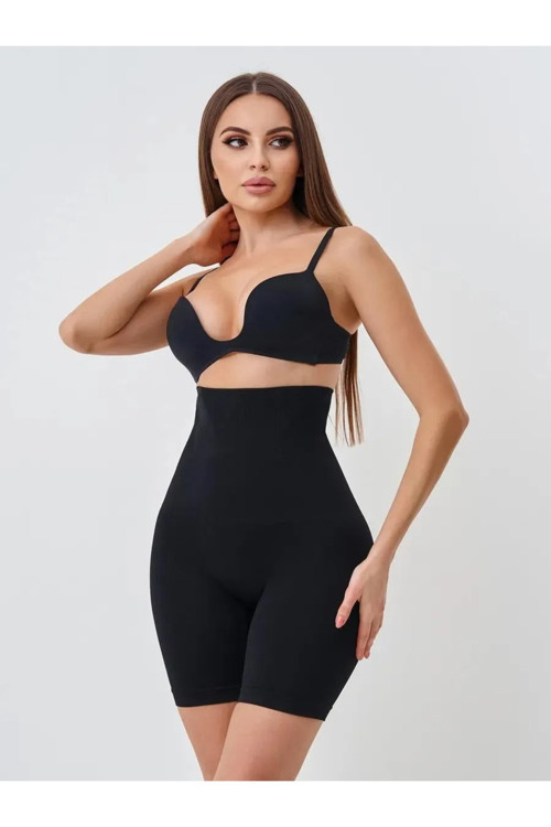 Irina Model Toparlayıcı Şekillendirici Tayt Şort Push Up Etkili Siyah Renk