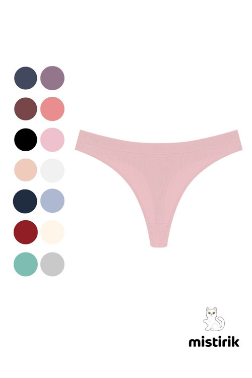 Paulo Model Fitilli Esnek Kumaş String Tanga Açık Pembe Renk