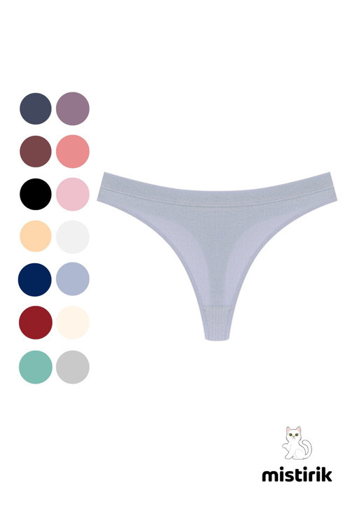 Paulo Model Fitilli Esnek Kumaş String Tanga Lila Renk