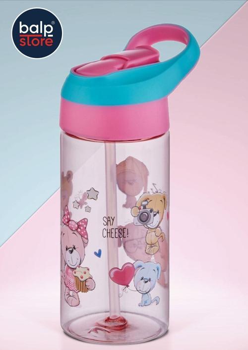 Balpstore Pembe 500 ml Tritan Pipetli Suluk/matara - 0301