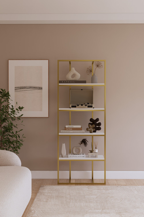 Ob16-23 Modern Metal Kitaplık – Ofis, Salon Ve Mağaza İçin Reyon Raf