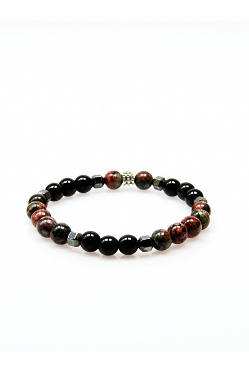 Akik Oniks Hematit Erkek Doğal Taş Bileklik Sağlık ve Stres Bilekliği euebya2