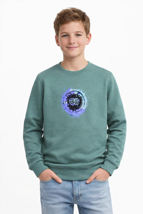 Erkek Çocuk Ön Arka Baskılı Sweatshirt BGL-ST05230