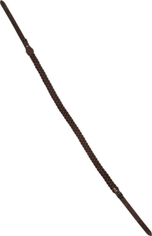 Tüfek Askı Kayışı - Deri Örgülü - Koyu Kahve