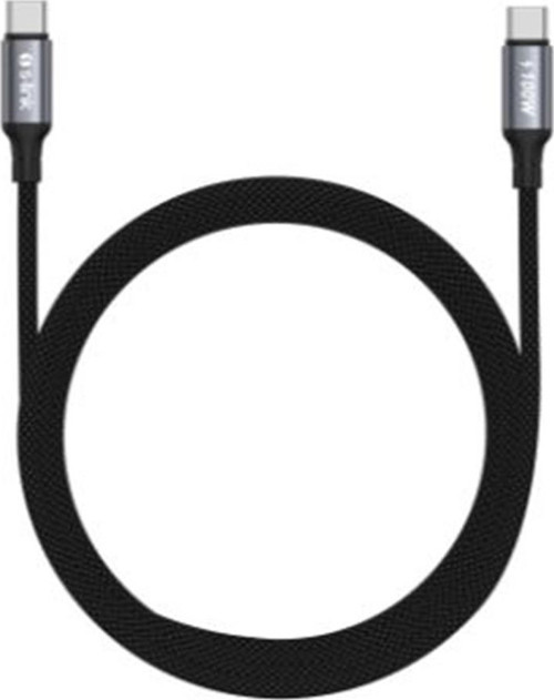 Armor CC-0100 100W 1.2m Type-C to Type-C PD Örgülü Metal Başlıklı Siyah Hızlı Şarj Kablosu