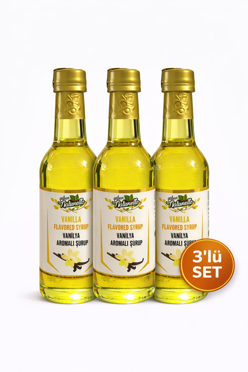 Kahve ve Kokteyl Şurubu Vanilya Aromalı 300 ml x 3 Adet