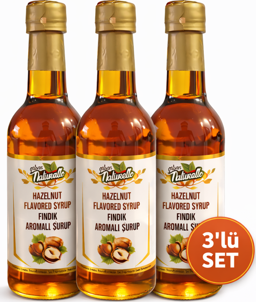 Kahve ve Kokteyl Şurubu Fındık Aromalı 300 ml x 3 Adet
