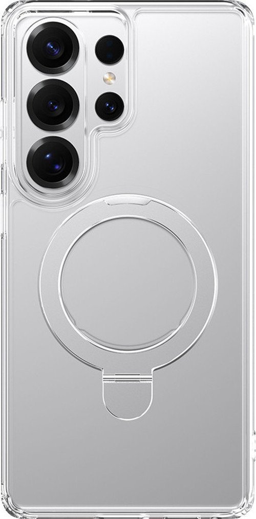 Galaxy S26 Ultra Kılıf M-Safe Uyumlu Air Stand Serisi Buzlu Transparan Standlı Kapak Şeffaf