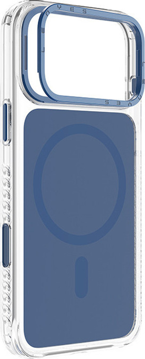 İphone 17 Pro Max Kılıf M-Safe Uyumlu Metal Kamera Çerçeveli Airbag Ck221 Sert Pc Kapak Mavi