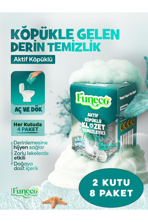 Okyanus Ferahlığı - Avantajlı Paket - 2 Kutu - 8 Paket - Tuvalet Klozet Temizleyici, Aktif Köpüklü