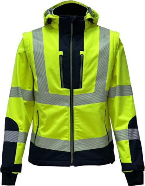 Reflektörlü Rıpstop Softshell Kollar Çıkmalı Teknik Mont (VWJK521)