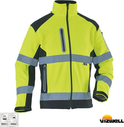 Softshell Reflektörlü İki Renkli Mont (VWJK177)