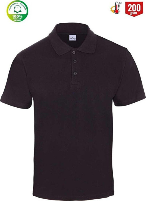 MY FORM ECO POLO PİKE KISA KOL T-SHIRT-8101-SIYAH