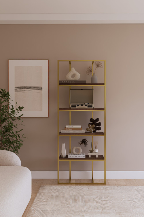 Ob16-22 Modern Metal Kitaplık – Ofis, Salon Ve Mağaza İçin Reyon Raf