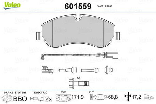Ön Balata Ford Transıt V363 14> -Transıt Custom 2.2 Tdcı 12> Kablolu Fte Kırmızı Kutu MEBK2J2K