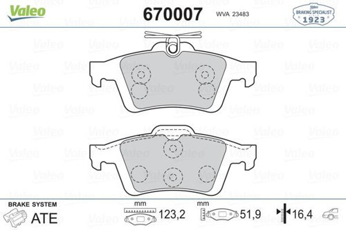 Arka Balata Focus Iı Cmax 03> Connect 02> Laguna Iıı 07> Opel Vectra C 02> Sıgnum 03>