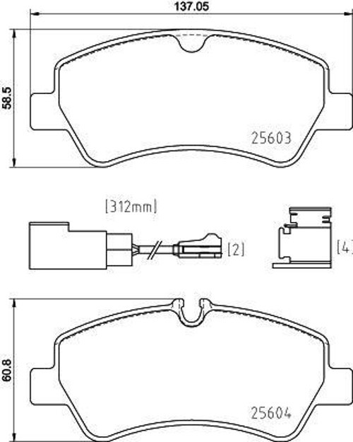 Arka Balata Ford Tourneo Custom-Transıt Custom 2.2 Tdcı 12 > Kablosuz MEBK2J2M008AA-BK212M008AC-B