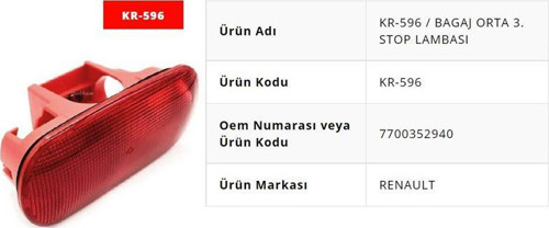 BAGAJ ORTA 3. STOP LAMBASI MASTER 2