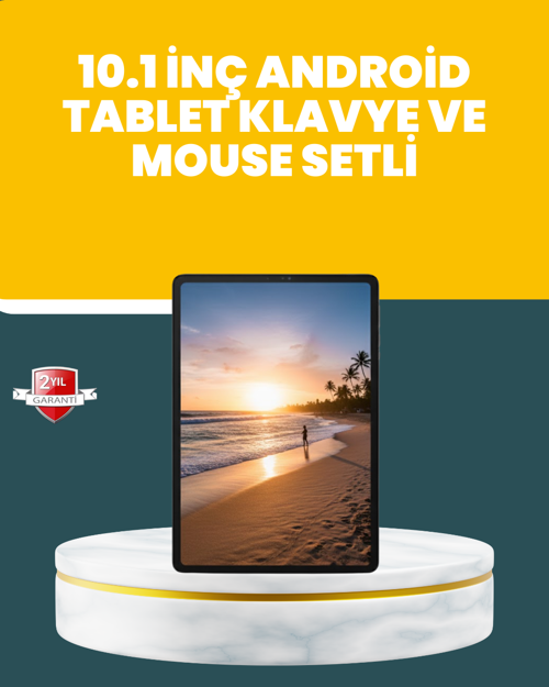 popüler 10.1 İnç IPS Ekranlı Android Tablet Bilgisayar Seti 2026
