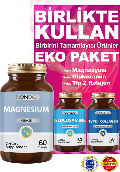 Magnezyum Glukozamin Tip 2 Kolajen Kas Eklem İçin Avantaj Paket