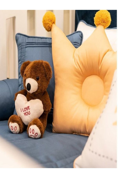 My Friend Toys 20 Cm Koyu Kahverengi Kalpli Ayı Peluş Oyuncak