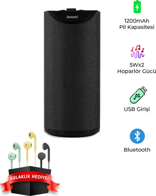 Mh-82 Askılı Kablosuz Bluetooth Hoparlör | 5 W, 1200 Mah Batarya, Askı Kordonlu Taşınabilir