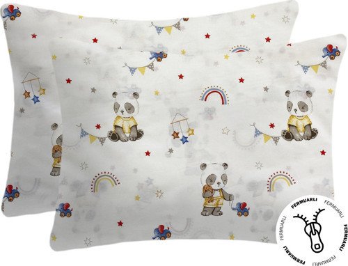 %100 Pamuklu Fermuarlı Bebek Yastık Kılıfı | 35x45 ( 2 Adet )
