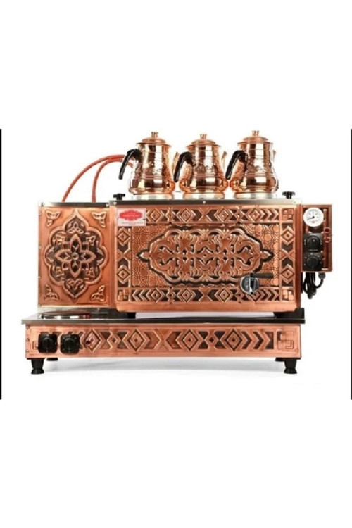 Doğalgaz Ve Elektrikli Tiryaki Marka 3 Demlikli Çay Kazanı Full Otomotik Çay Ocağı Kazanı