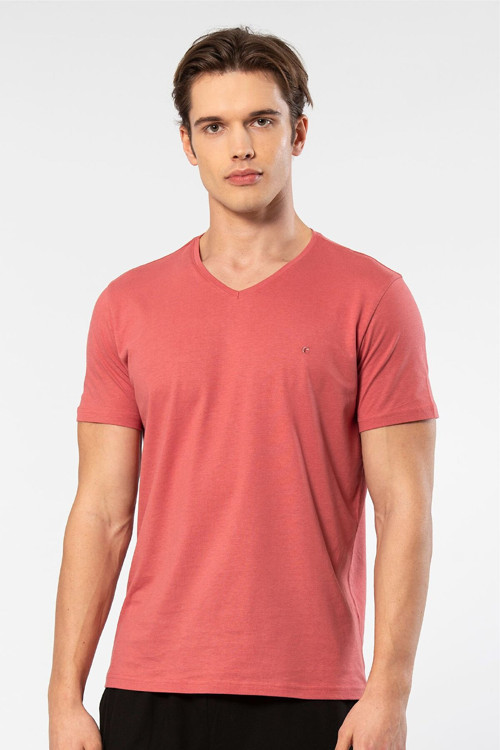 2170 Erkek Modal V Yaka T-Shirt