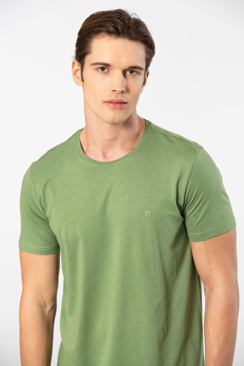 2169 Erkek Modal Pamuk Bisiklet Yaka T-Shirt