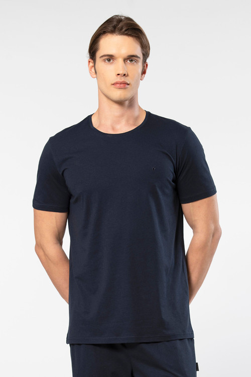 2169 Erkek Modal Pamuk Bisiklet Yaka T-Shirt