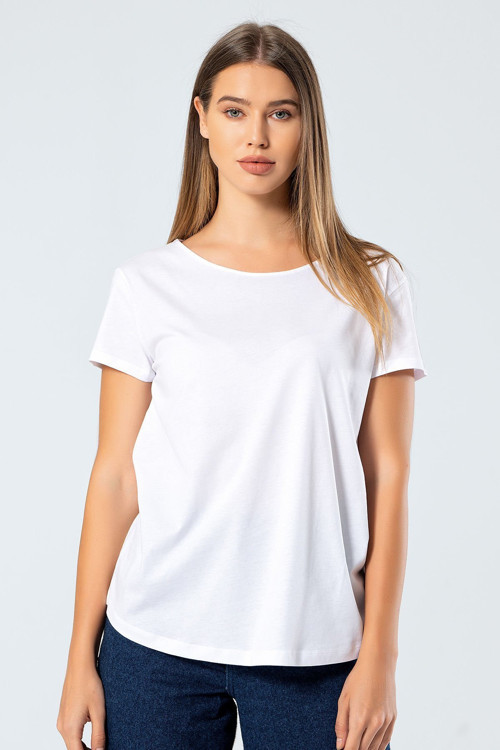Cannes Kadın Beyaz T-Shirt